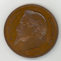 SLM 5808 40 - Medalj av brons, minnesmedalj över världsutställningen i Paris 1867