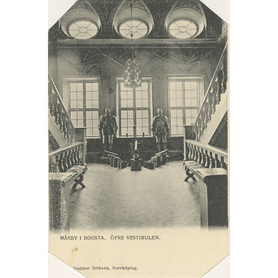 SLM M000800 - Övre vestibulen, Näsby herrgård, vykort