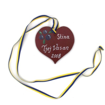 SLM 40286 5 - Medalj i form av ett rött hjärta, Tjejvasan 2008