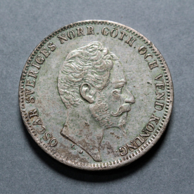 SLM 16659 - Mynt, 4 riksdaler riksmynt, silvermynt 1859, Oscar I
