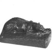 DEP NM Sk1176-1921 - Panter, skulptur av Carl Vilhelm Fagerberg