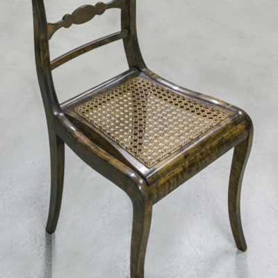SLM 11478 1-2 - Två stolar i empire, med rottingsits