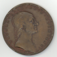 SLM 34809 - Medalj av brons graverad av Johan Carl Hedlinger 1725
