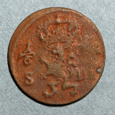 SLM 16188 - Mynt, 1/6 öre kopparmynt 1666, Karl XI