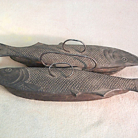 SLM 7695 - Sillform av gjutjärn, två fiskar med lock