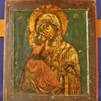 SLM 10367 - Ikon, Gudsmodern från Vladimir, 1800-talets första hälft