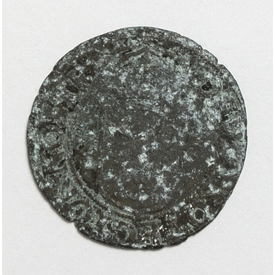 SLM 59477 1 - Mynt av låghaltigt silver, Johan III 2 öre 1573, från Strängnäs