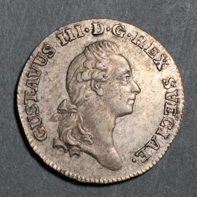 SLM 16402 - Mynt, 16 öre silvermynt typ III 1778, Gustav III