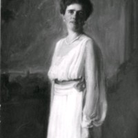 SLM M033367 - Porträtt av okänd kvinna, målning av Bernhard Österman