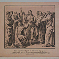 SLM 11064 47 - Skolplansch - Jesus uppenbarar sig för de förlamade lärjungarne