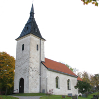 SLM D10-203 - Kattnäs kyrka, västra och södra fasader