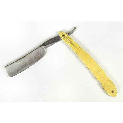 SLM 59260 - Hopfällbar rakkniv med profilerat benhandtag, tillverkad i Sheffield