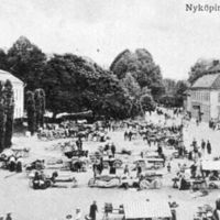 SLM A28-496 - Stora torget i Nyköping omkring 1900