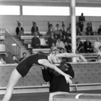 SLM OH0968-34 - Gymnastikuppvisning i Sporthallen i Nyköping 1961