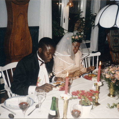 SLM P2016-0905 - Bröllop, Patrik och Denise från Uganda, 1990-tal