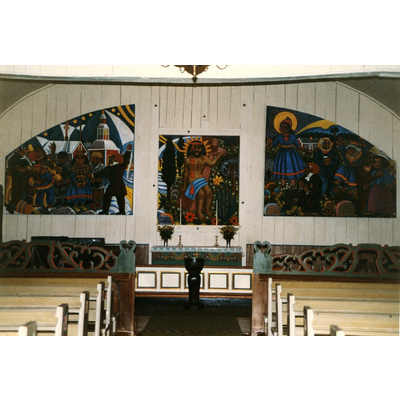 SLM HE-H-36 - Jukkasjärvi kyrka, altartavlan, 1985