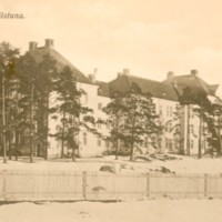 SLM M028091 - Vykort, Lasarettet i Eskilstuna, 1918