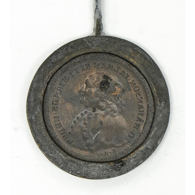 SLM 13982 15 - Medaljunderlag, kopparmatris avsedd för galvanoplastisk reproduktion