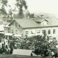 SLM E1-374 - Gnesta marknad år 1889