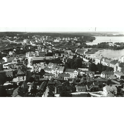 SLM SEM_Eg1973 - Utsikt västerut från domkyrkotornet i Strängnäs.