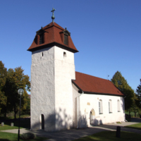 SLM D09-517 - Hammarby kyrka från sydväst.