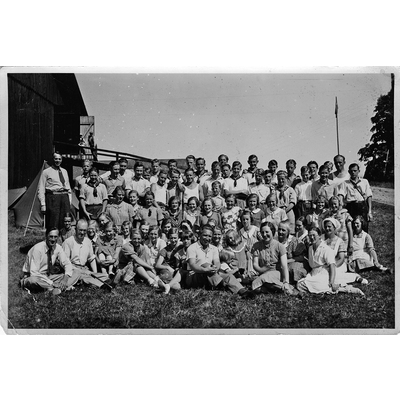 SLM P2017-0564 - Missionskyrkans juniorläger med juniorer från hela Sörmland, Händö i juli 1937