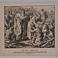 SLM 11064 41 - Skolplansch - Jesus spisar femtusen män