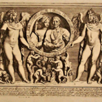 SLM 8517 38 - Kopparstick av Pietro Sancti Bartoli, skulpturer och monument i Rom 1693