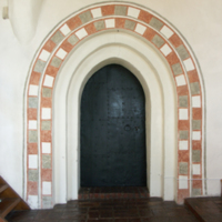 SLM D09-530 - Hammarby kyrka, ingången till sakristian i korets norra sida.