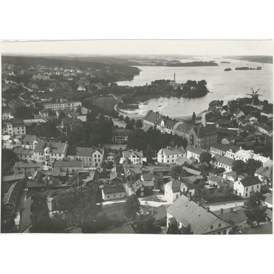 SLM X1684-80 - Utsikt från domkyrkotornet åt väster, Strängnäs