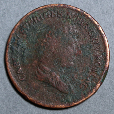 SLM 16550 - Mynt, 2/3 skilling banco kopparmynt typ II 1839, Karl XIV Johan