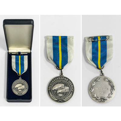 SLM 38434 - Medalj, förtjänstmedalj från Sveriges Veteranförbund Fredsbaskrarna