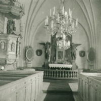SLM E1-52 - Vagnhärads kyrka, predikstol och altare, 1932
