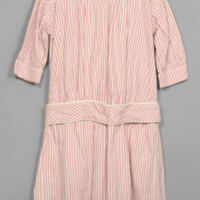 SLM 28275 - Barnklänning i rosa och vitt, från Ökna i Floda socken