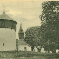 SLM M017265 - Klockstapeln och Lerbo kyrka