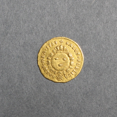 SLM 16372 - Mynt, 1/4 dukat guldmynt 1754, Adolf Fredrik