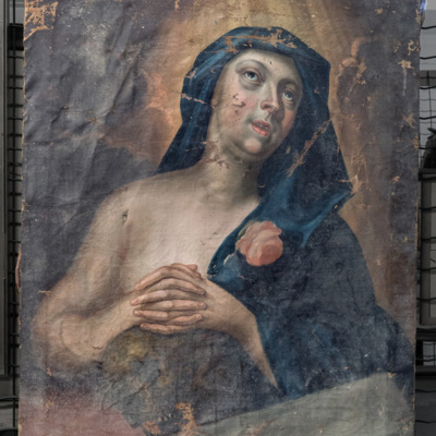 SLM 5750 - Oljemålning, Magdalena med dödskallen