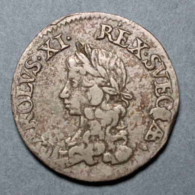 SLM 16133 - Mynt, 2 mark silvermynt typ XXIII (G) 1671, Karl XI