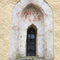 SLM D10-478 - Trosa Lands kyrka, exteriör, fönsteröppning