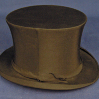 SLM 10949 1 - Svart fällhatt, chapeau claque, av sidenrips, engelsk tillverkning