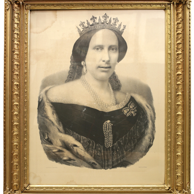 SLM 6003 - Litografi, drottning Lovisa (1828-1871), gift med Karl XV
