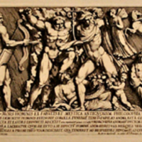 SLM 8517 34 - Kopparstick av Pietro Sancti Bartoli, skulpturer och monument i Rom 1693