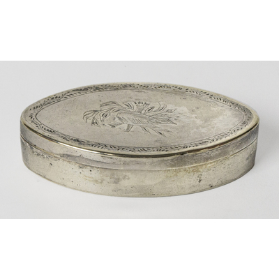 SLM 52075 - Snusdosa av silver tillverkad av Johan Petter Ahlforss (1797-1851) år 1831