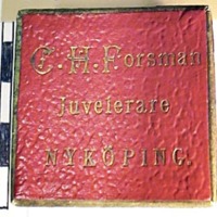 SLM 8611 1695 - Smyckesask märkt C H FORSMAN, JUVELERARE, NYKÖPING