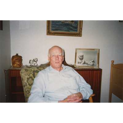 SLM P2021-0372 - Bengt Andersson (1905-1996) på födelsedagen 1992 i Jönåker