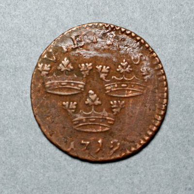 SLM 16289 - Mynt, 1 öre kopparmynt 1719, Ulrika Eleonora