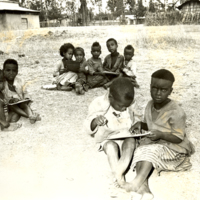SLM FH1103-6304 - Skolundervisning utomhus, Etiopien 1935