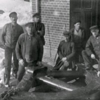 SLM A3-148 - Arbetare vid elverket i Nyköping, 1919