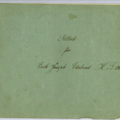 SLM 11958 15 - Ritbok med blyertsteckningar av Erik Joseph Ekelund H.T. 1873
