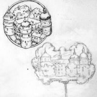 SLM M025466 - Teckning av Gripsholm slott.